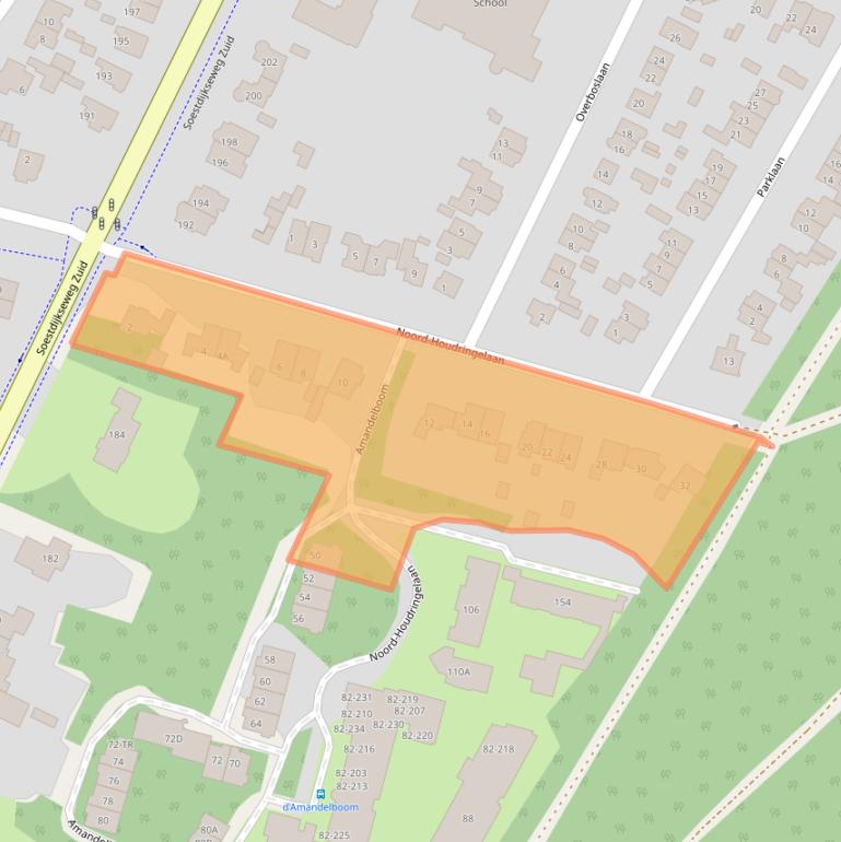 Kaart van postcodegebied 3722BR.