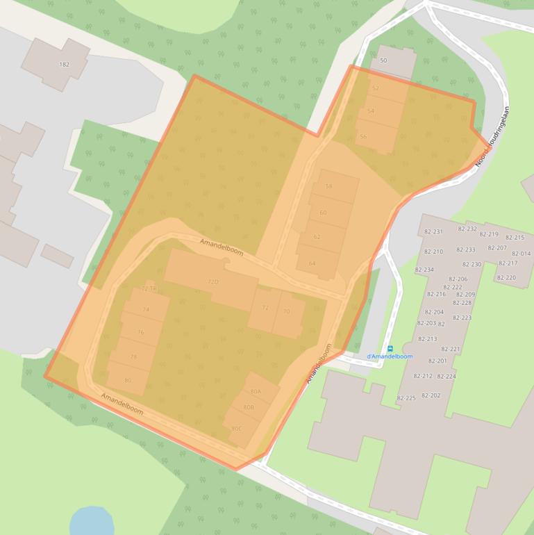 Kaart van postcodegebied 3722BS.