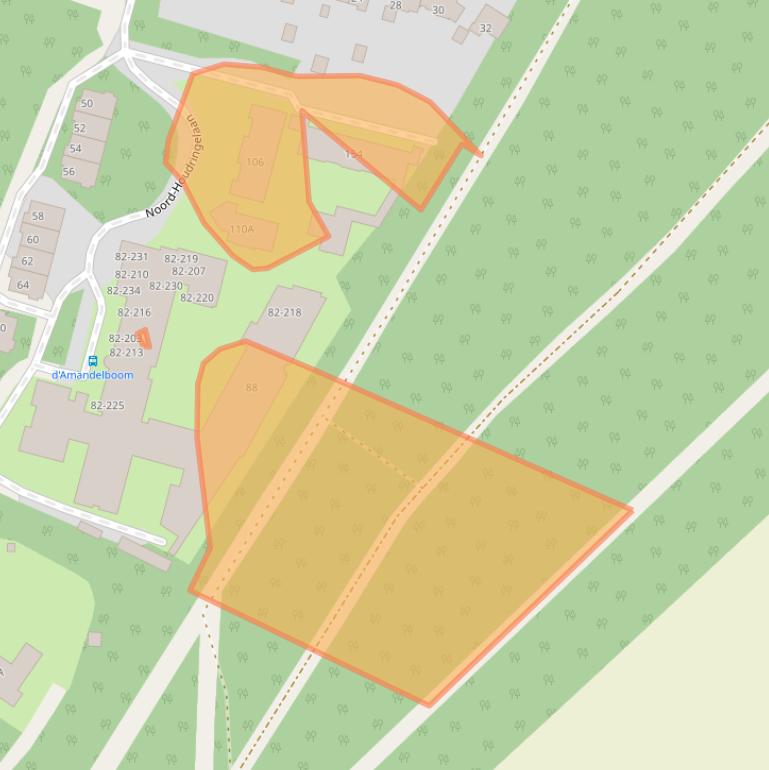 Kaart van postcodegebied 3722BV.