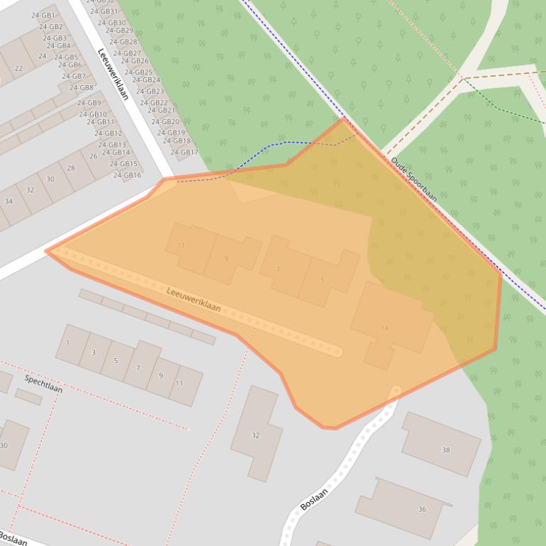 Kaart van postcodegebied 3722CT.