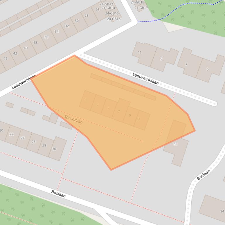 Kaart van postcodegebied 3722EA.