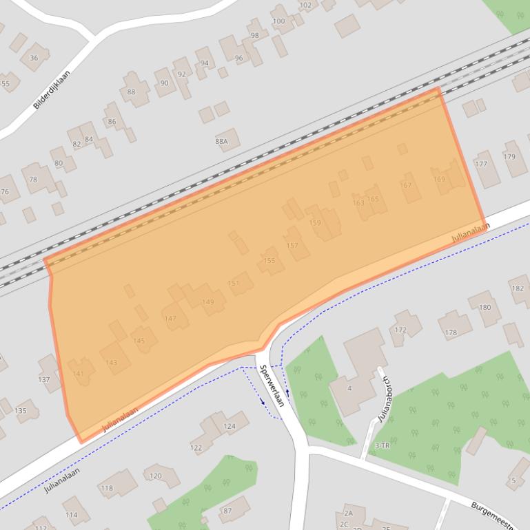 Kaart van postcodegebied 3722GJ.