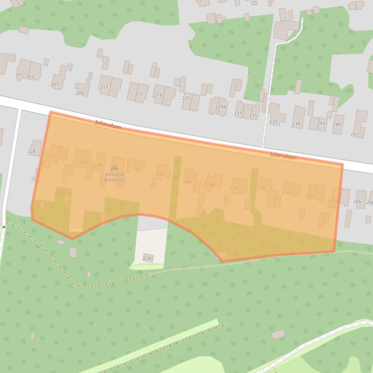 Kaart van postcodegebied 3722GW.