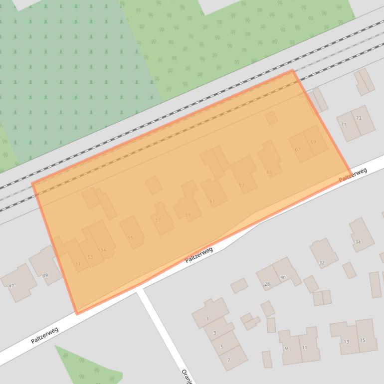 Kaart van postcodegebied 3722JB.