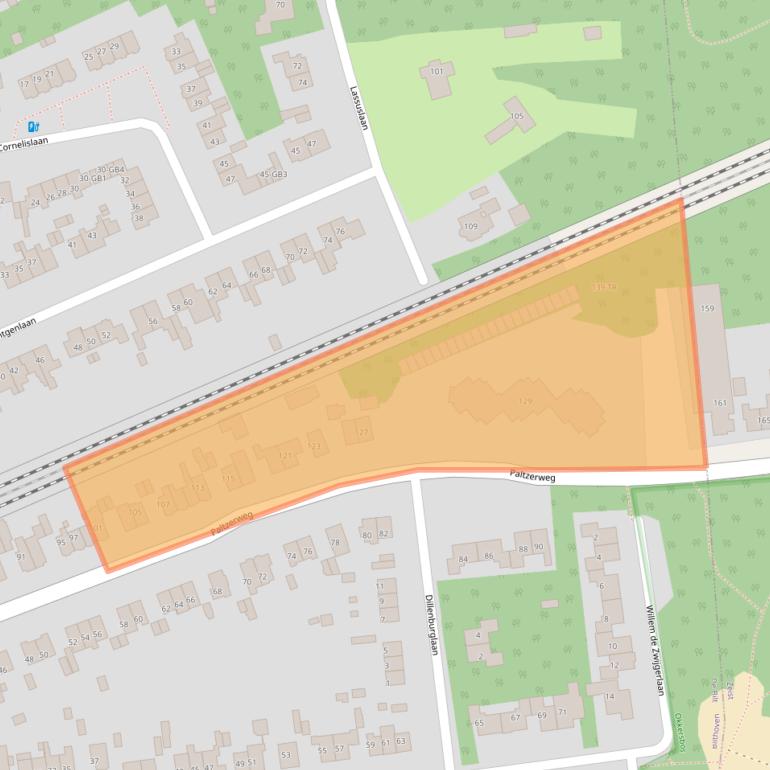 Kaart van postcodegebied 3722JD.