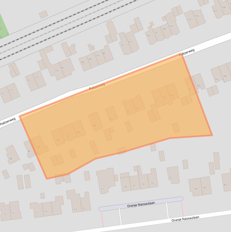 Kaart van postcodegebied 3722JG.