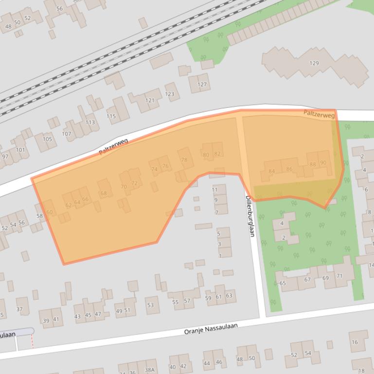 Kaart van postcodegebied 3722JH.