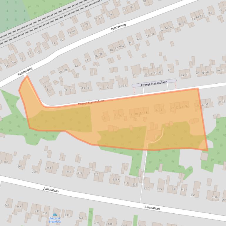 Kaart van postcodegebied 3722JM.