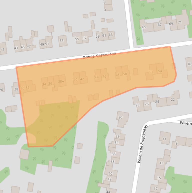 Kaart van postcodegebied 3722JN.
