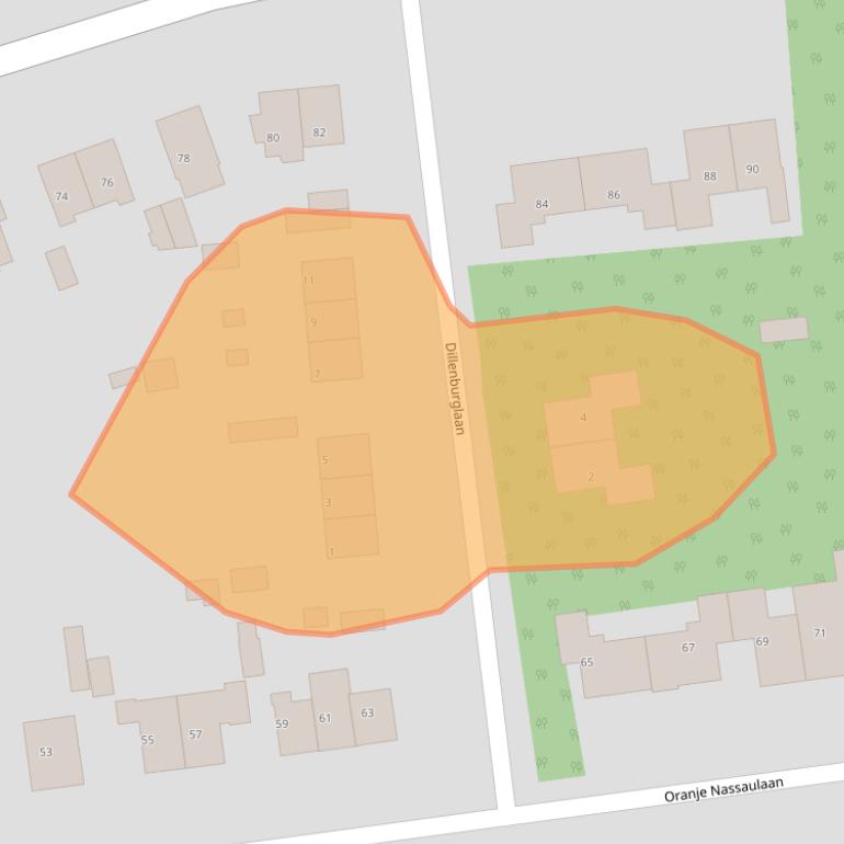 Kaart van postcodegebied 3722JP.