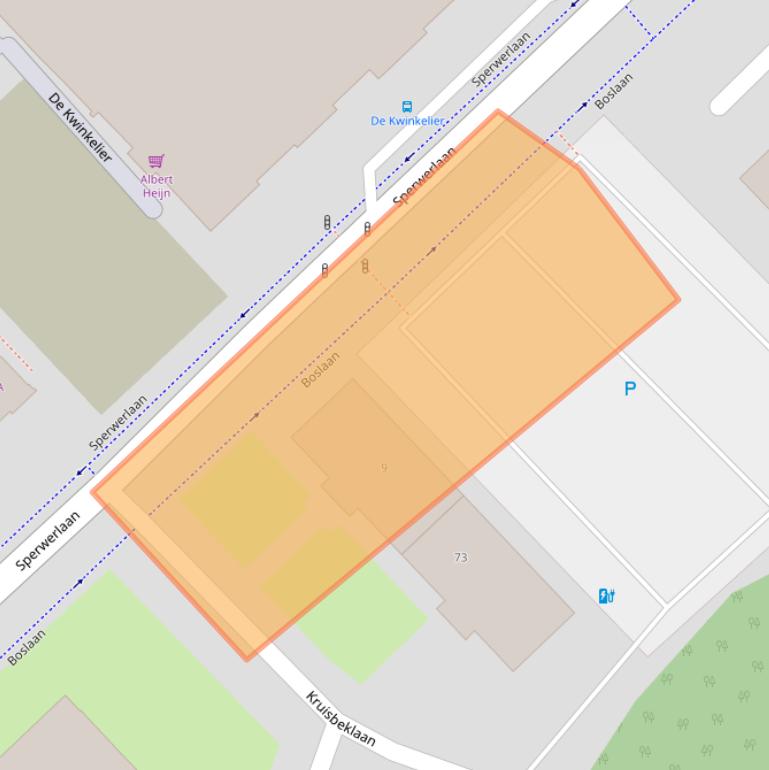 Kaart van postcodegebied 3722TE.