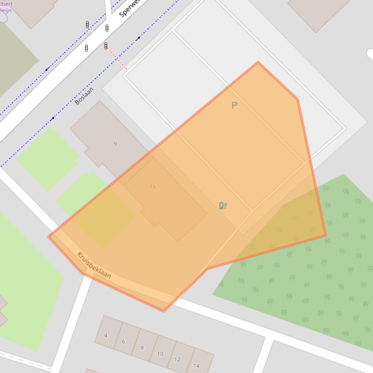 Kaart van postcodegebied 3722TG.