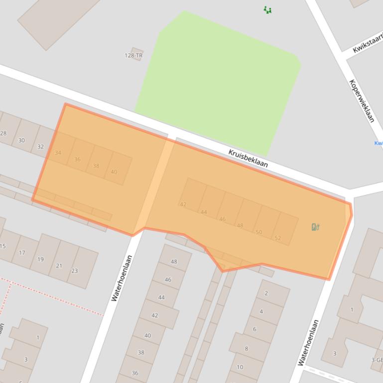 Kaart van postcodegebied 3722TJ.