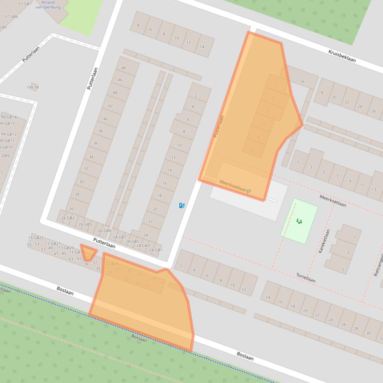 Kaart van postcodegebied 3722WE.