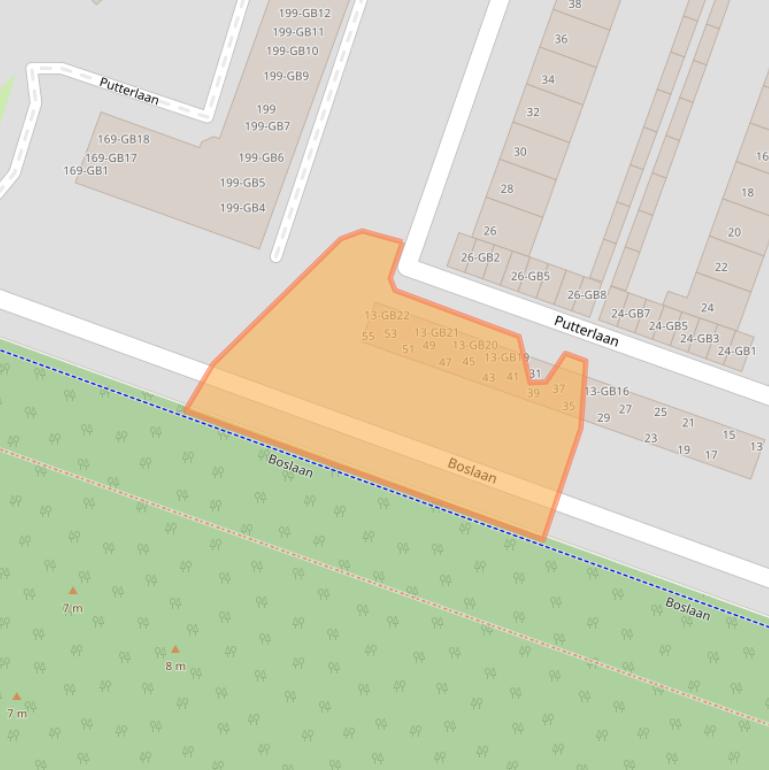 Kaart van postcodegebied 3722WG.