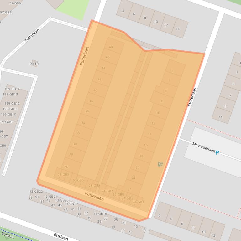 Kaart van postcodegebied 3722WH.