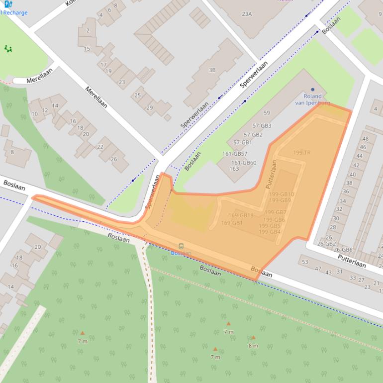 Kaart van postcodegebied 3722WT.