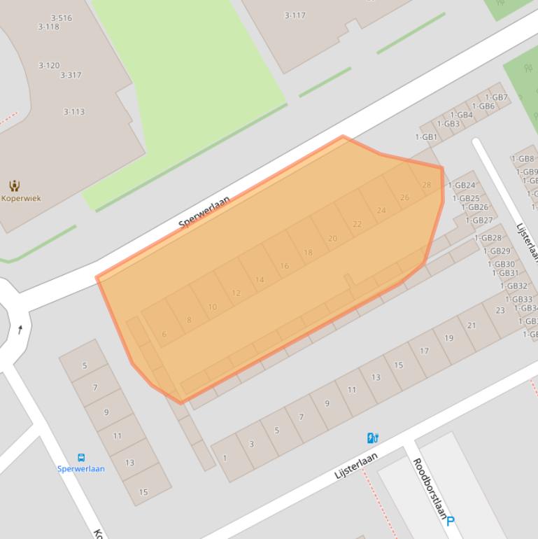 Kaart van postcodegebied 3722XB.