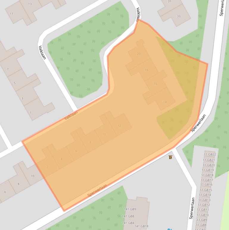 Kaart van postcodegebied 3722ZK.