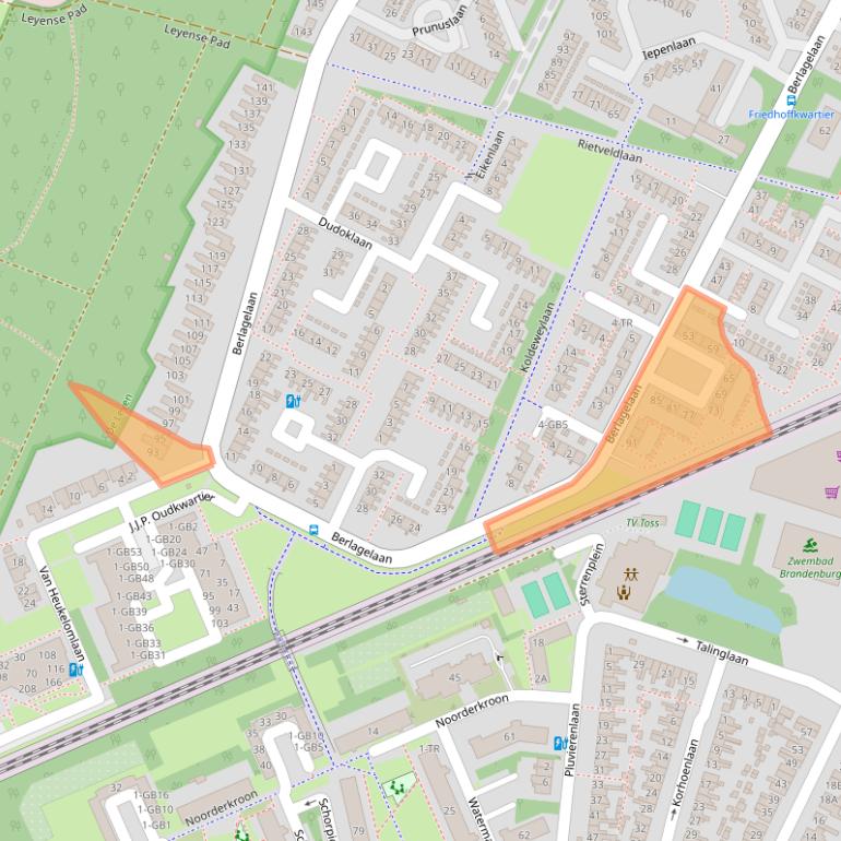 Kaart van postcodegebied 3723AB.