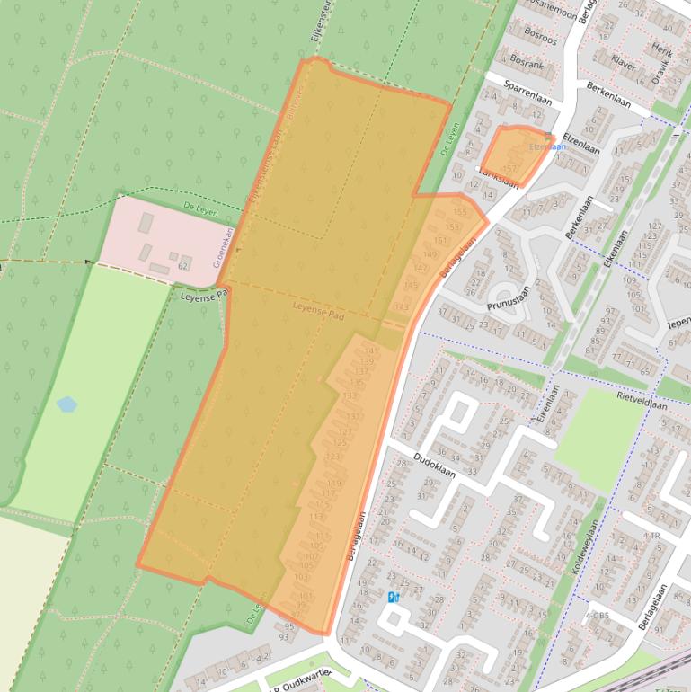 Kaart van postcodegebied 3723AC.