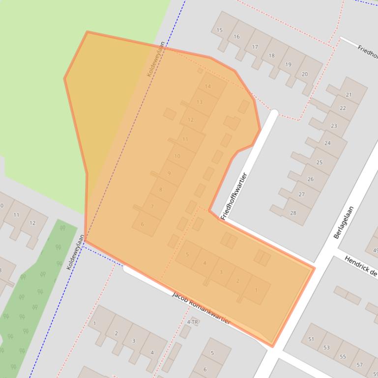 Kaart van postcodegebied 3723AM.
