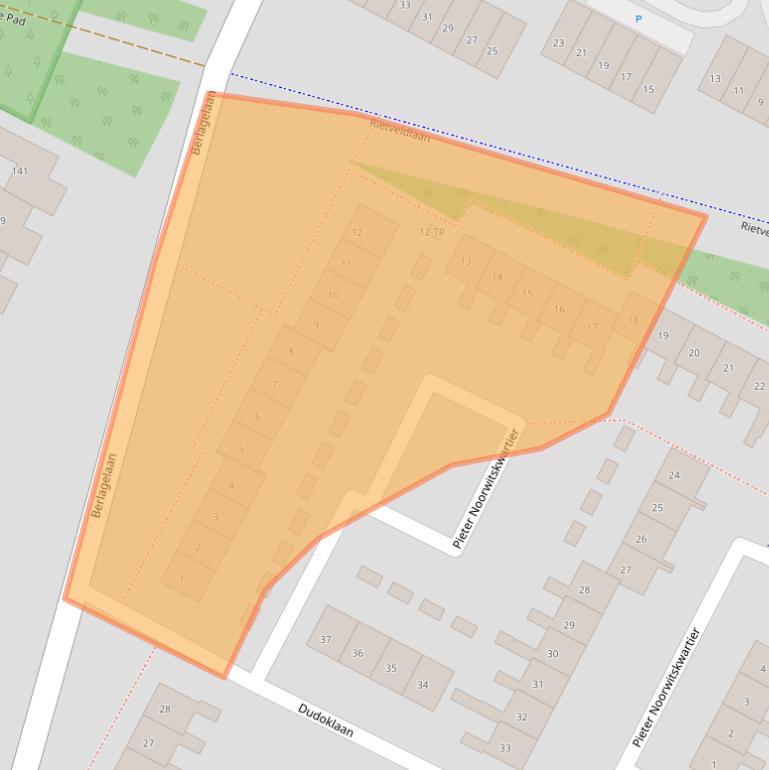 Kaart van postcodegebied 3723AP.