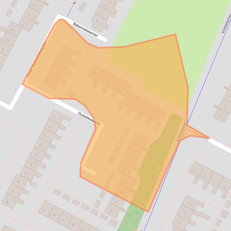 Kaart van postcodegebied 3723AV.