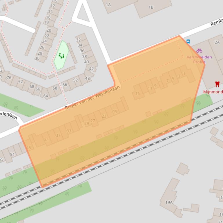 Kaart van postcodegebied 3723BD.