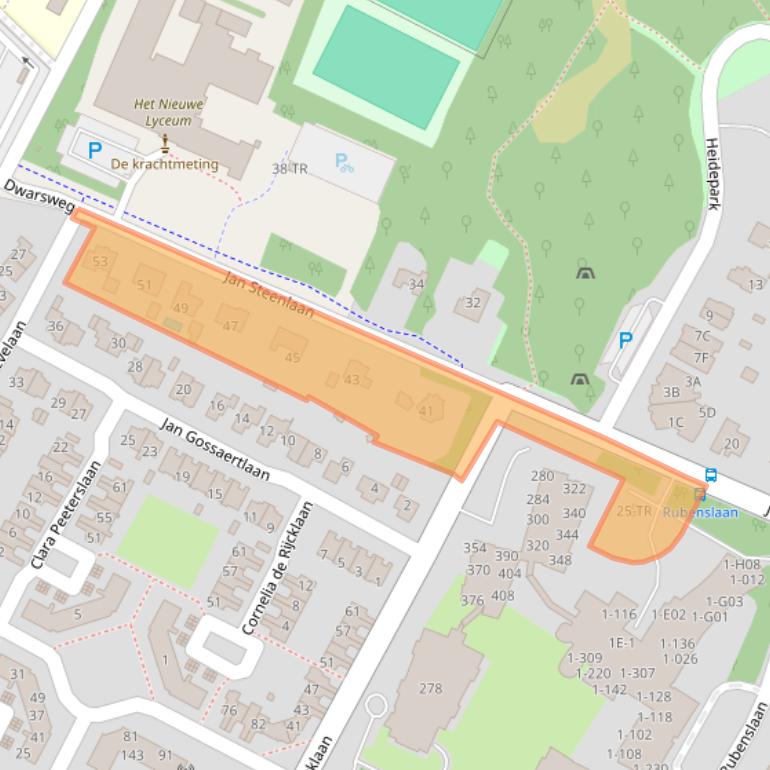 Kaart van postcodegebied 3723BT.