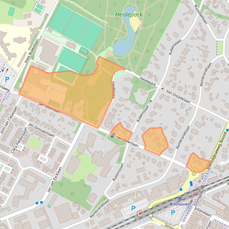 Kaart van postcodegebied 3723BV.