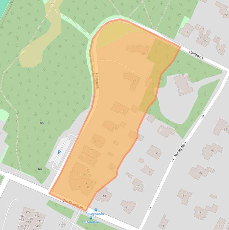 Kaart van postcodegebied 3723BW.