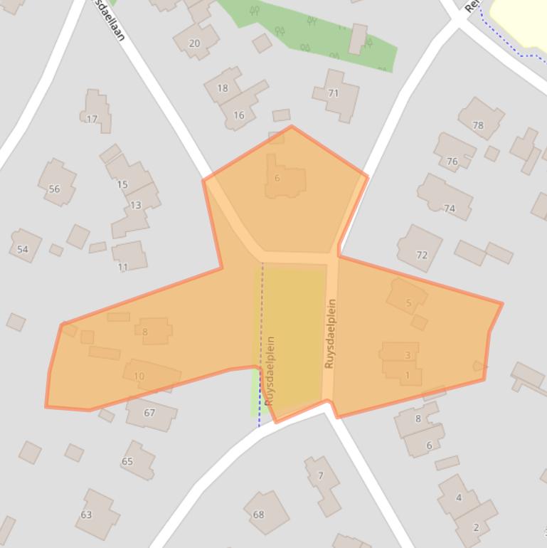 Kaart van postcodegebied 3723CD.