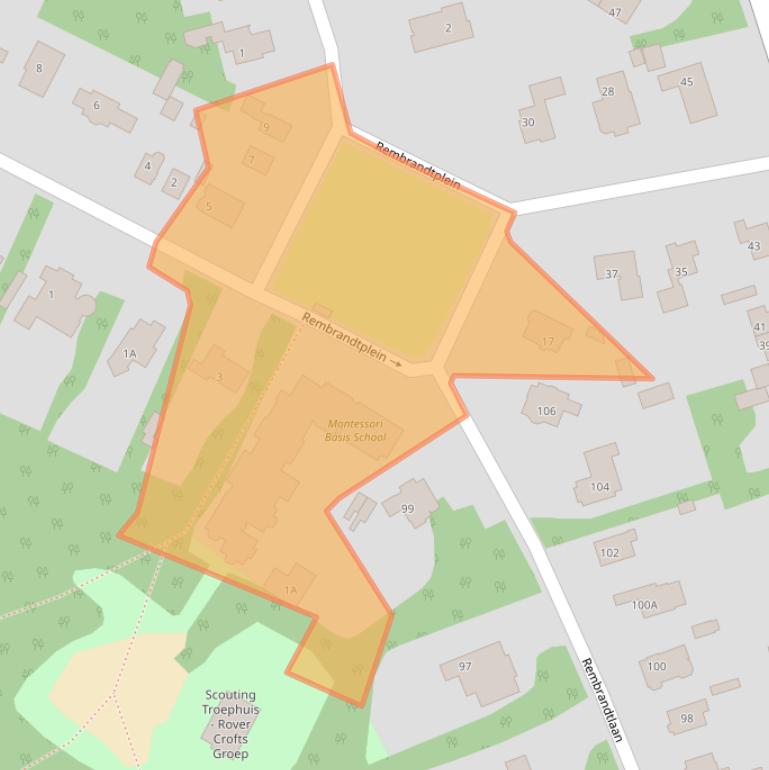 Kaart van postcodegebied 3723CH.