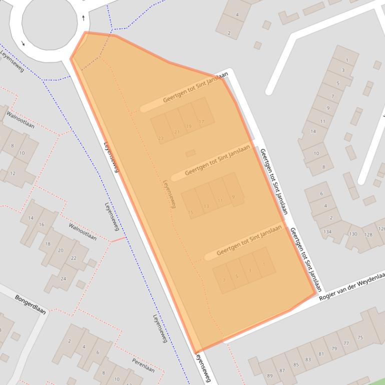 Kaart van postcodegebied 3723CJ.