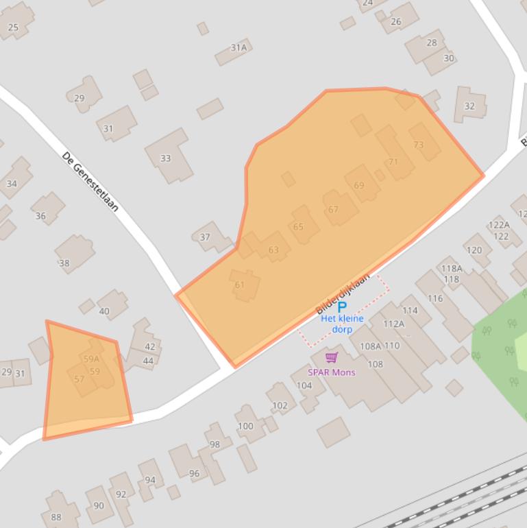 Kaart van postcodegebied 3723DB.