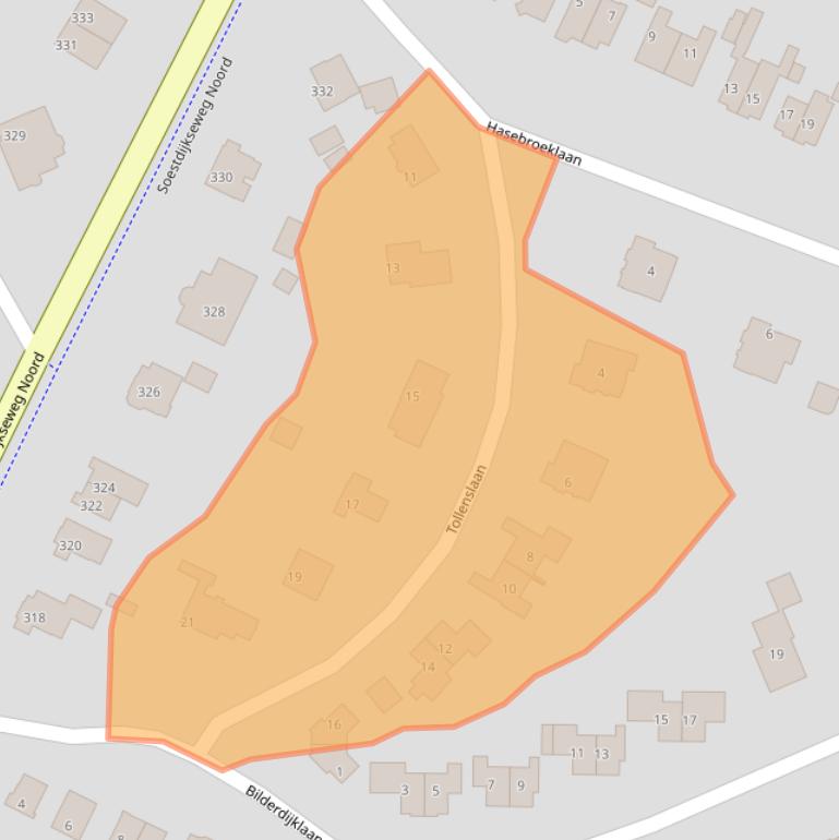 Kaart van postcodegebied 3723DH.