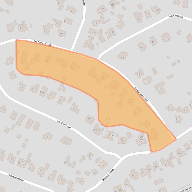 Kaart van postcodegebied 3723DP.