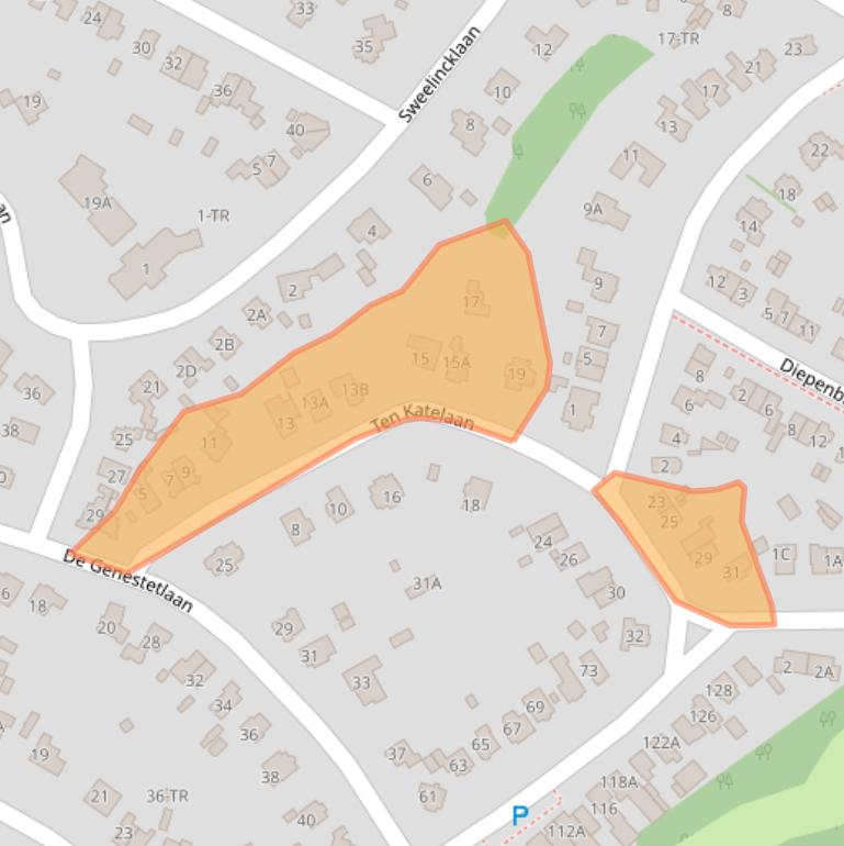 Kaart van postcodegebied 3723DR.