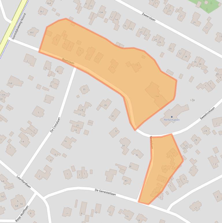 Kaart van postcodegebied 3723DW.