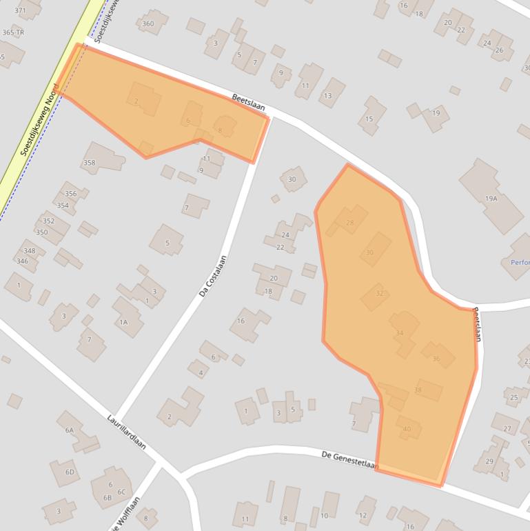 Kaart van postcodegebied 3723DX.