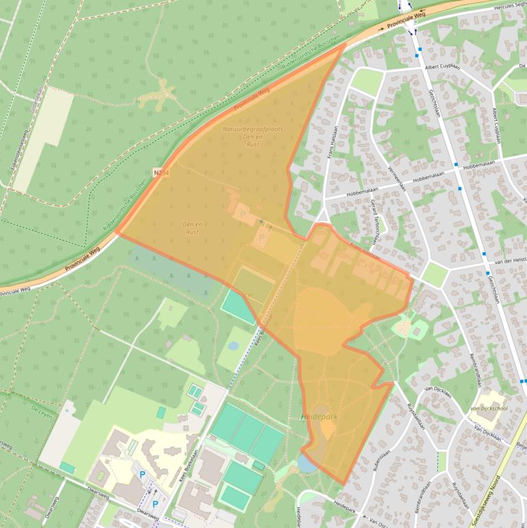 Kaart van postcodegebied 3723EA.