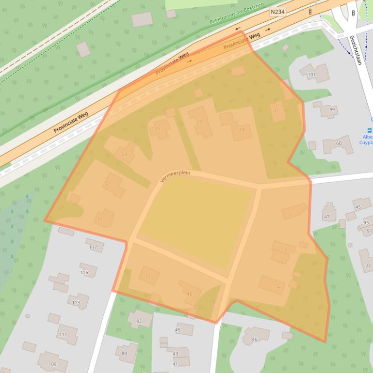 Kaart van postcodegebied 3723EL.