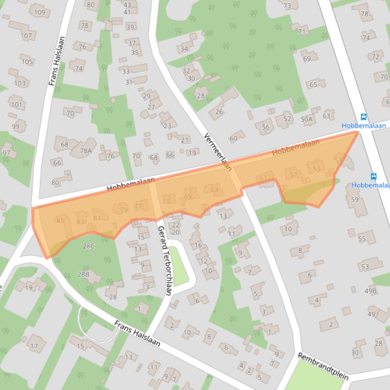Kaart van postcodegebied 3723ER.