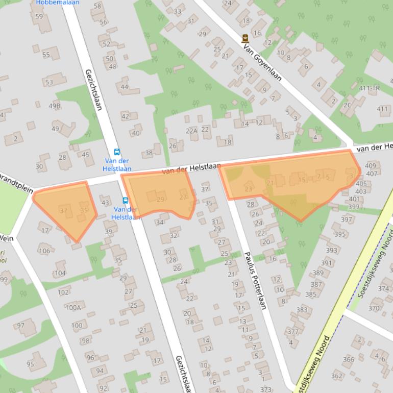 Kaart van postcodegebied 3723EV.