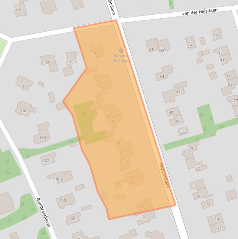 Kaart van postcodegebied 3723GB.