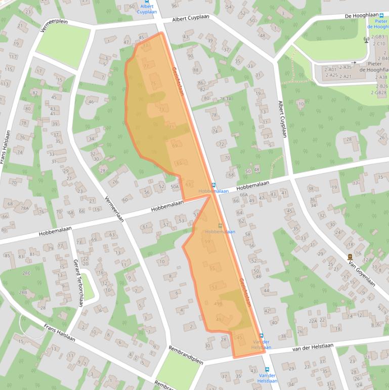 Kaart van postcodegebied 3723GC.