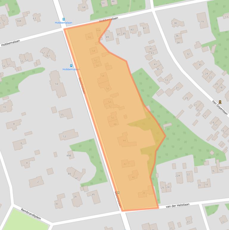 Kaart van postcodegebied 3723GG.