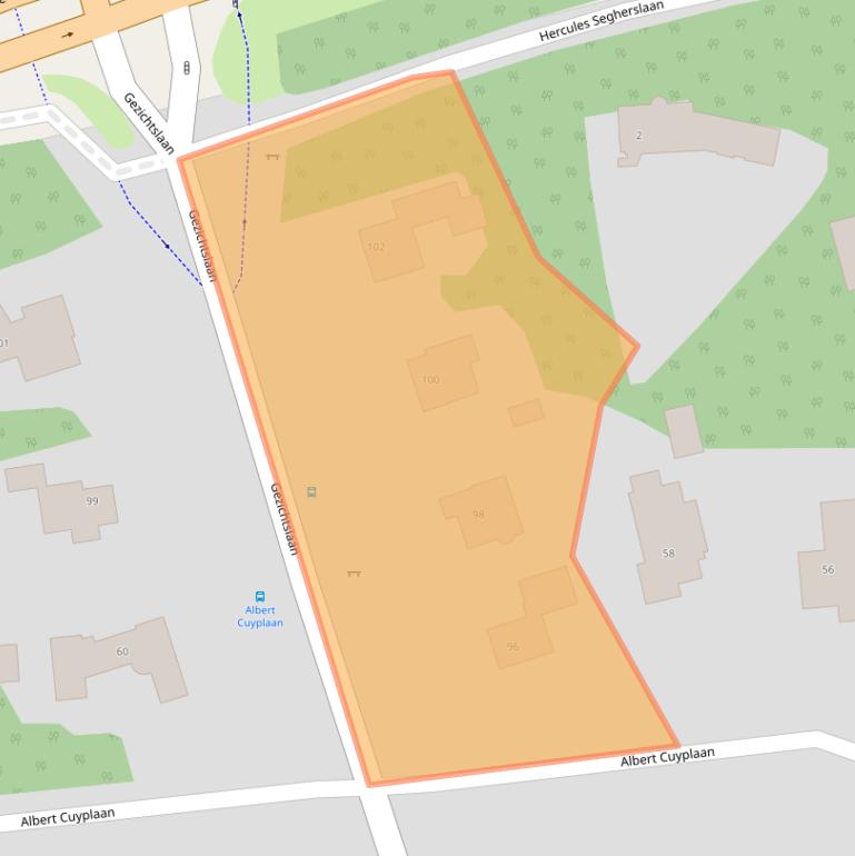 Kaart van postcodegebied 3723GJ.