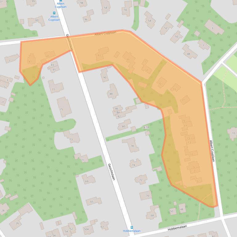 Kaart van postcodegebied 3723GK.